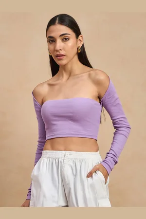 Color Capital Cotton Bardot Crop Top