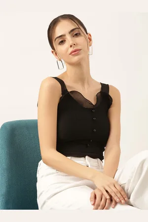 SHOWOFF Women Shoulder Straps Fitted Crop Top