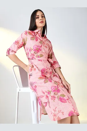SHOWOFF Women Floral Print A-Line Midi Dress