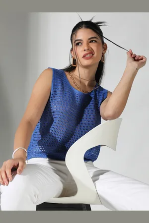 SHOWOFF Women Self Design Regular Top