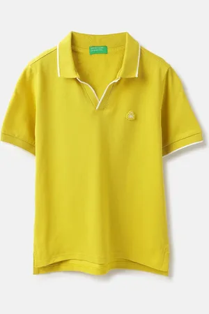 Benetton Boys Solid Polo Collar Cotton T-shirt