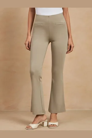 Color Capital Women Bone Pocket Bootcut Trousers