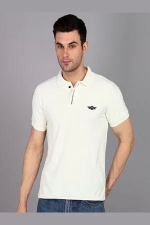 Metronaut Men Self Design Polo Collar T-shirt