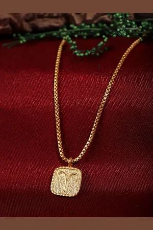Berserk Gold-Plated Aries Pendant With Chain