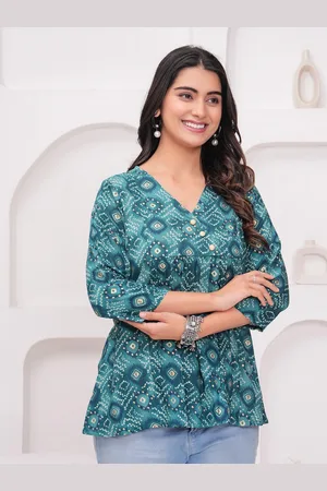 Kalini Women Floral Printed V-Neck Top