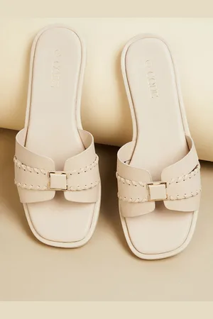 Lifestyle Women Western Embellished Open Toe Flats