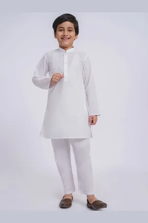 Vastramay Boys Mandarin Collar Pure Cotton Kurta With Pyjama