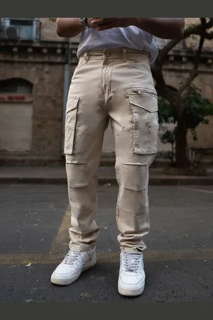 Powerlook Men Beige Regular Fit Cargo Pant