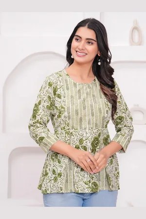 Kalini Women Floral Printed Cotton Top