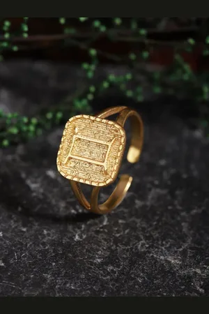 Berserk Gold-Plated Gemini Signet Adjustable Finger Ring