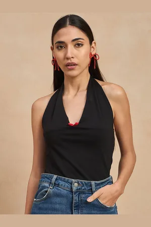 Color Capital Women Halter Neck Cotton Top