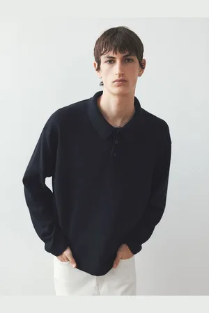 H&M Loose Fit Fine-knit Polo Shirt