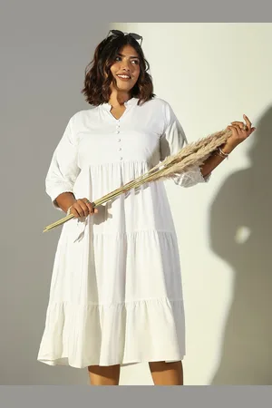 SHOWOFF Women Cotton Fit & Flare Midi Dress