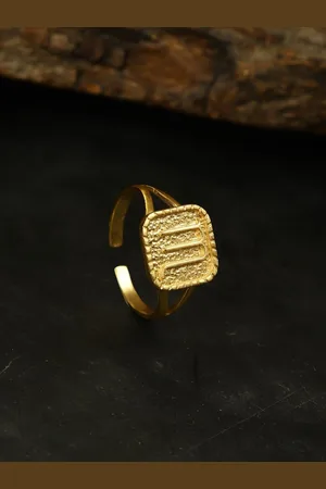 Berserk Gold-Plated Scorpio Signet Adjustable Finger Ring