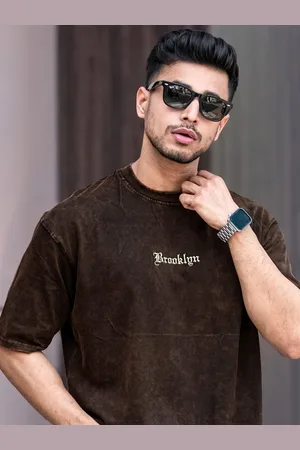 Maniac Men Solid Round Neck Cotton Relaxed Fit T-shirt