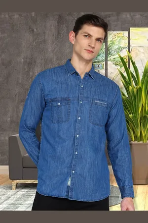 Kuons Avenue Smart Slim Fit Denim Casual Shirt