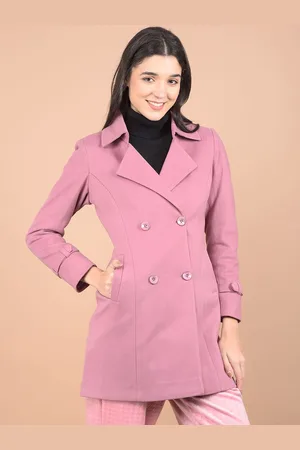 Crimsoune Club Women Double-Breasted Longline Overcoat