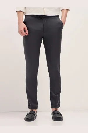 The Bear House Men Slim Fit Mid-Rise Formal Trouser