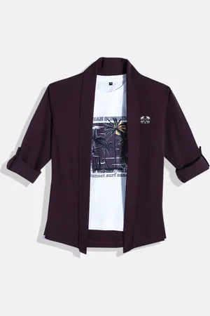 CHARCHIT Boys Printed T-shirt With Shrug