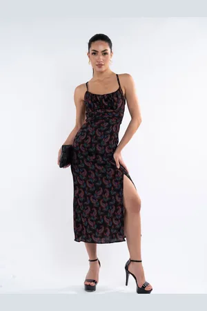 DressBerry Women Floral Printed Sheath Midi Dress