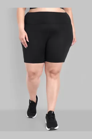 skyria Women Plus Size Slim Fit High-Rise Training or Gym Sports Shorts