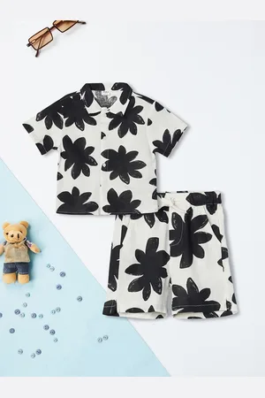 Max Collection Boys Printed Short Sleeves Pure Cotton Shirt With Shorts