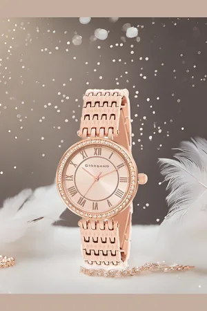 Giordano Women Embellished Dial And Metal Straps Analogue Watch A2083-66