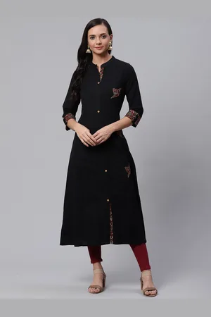 Divena World Women Plus Size Sequins Cotton Kurta