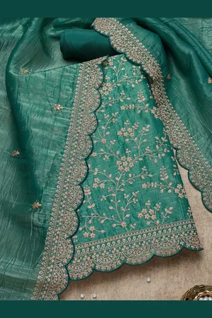 Soch Floral Embroidered Zari Unstitched Dress Material