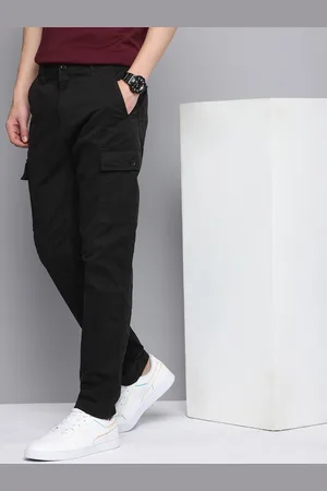 Flying Machine Men Relaxed Tapered Fit Cargos Trousers