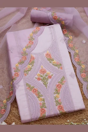 Soch Floral Embroidered Unstitched Dress Material