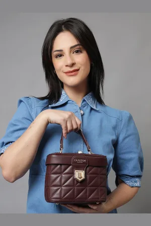 Carlton London Women Structured Handheld Bag with Quilted