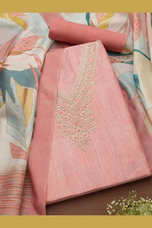 Soch Floral Embroidered Unstitched Dress Material
