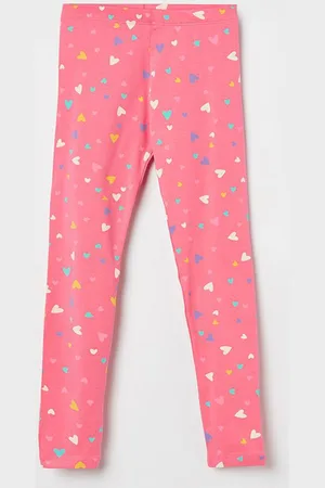 Lifestyle Girls Printed Pure Cotton Ankle-Length Leggings