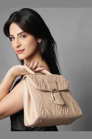 Carlton London Women Textured Structured Leather Handheld Bag
