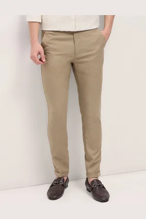 The Bear House Men Slim Fit Formal Trousers