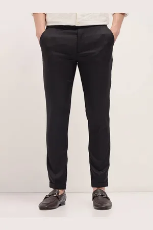 The Bear House Men Solid Slim Fit Non Iron Formal Trousers