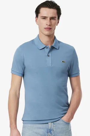 Lacoste Men Solid Polo Collar Cotton T-shirt