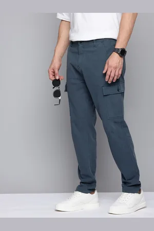 Flying Machine Men Relaxed Tapered Fit Cargos Trousers