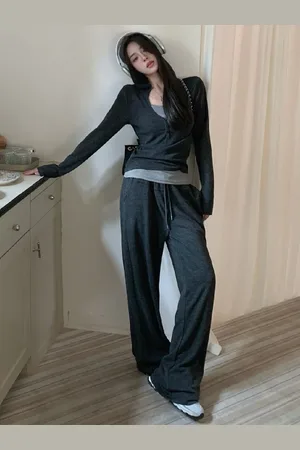 HERE&NOW Hooded Long Sleeves Top & Trousers