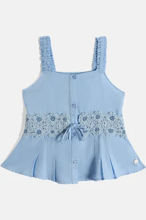 Blue Giraffe Cotton Top