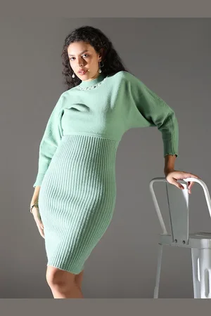 SHOWOFF Women Round Neck Bodycon Dress