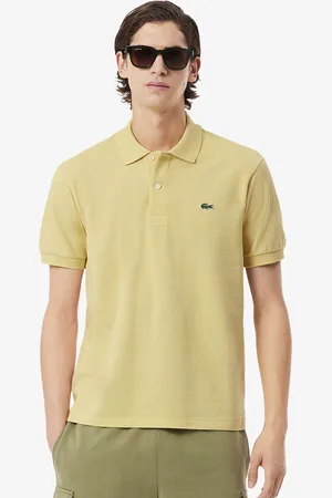 Lacoste Men Solid Polo Collar Cotton T-shirt