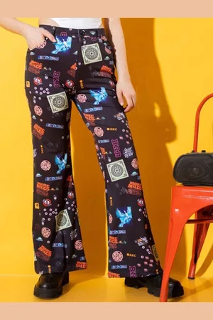 DressBerry Women Printed Wide Leg Trousers