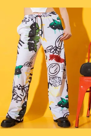 DressBerry Women Regular Fit Printed Trousers