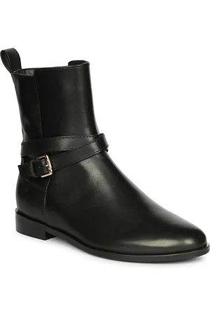 SAINT G. Women Suede Leather Buckle High Ankle Winter Boots