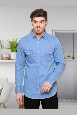 Kuons Avenue Men Blue Smart Slim Fit Casual Shirt