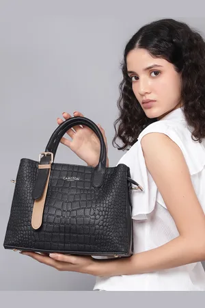 Carlton London Women Textured Structured Handheld Bag