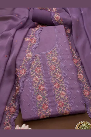 Soch Floral Embroidered Unstitched Dress Material