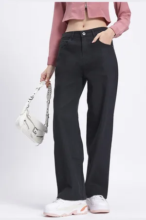 DressBerry Women Retro Rollers Flared Fit Jeans